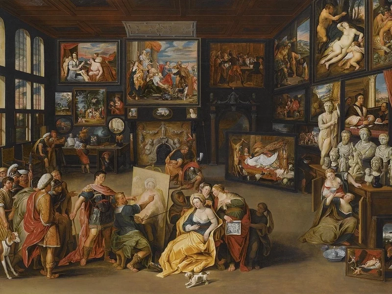 1593-Willem van Haecht - Alessandro Magno visita lo studio di Apelle